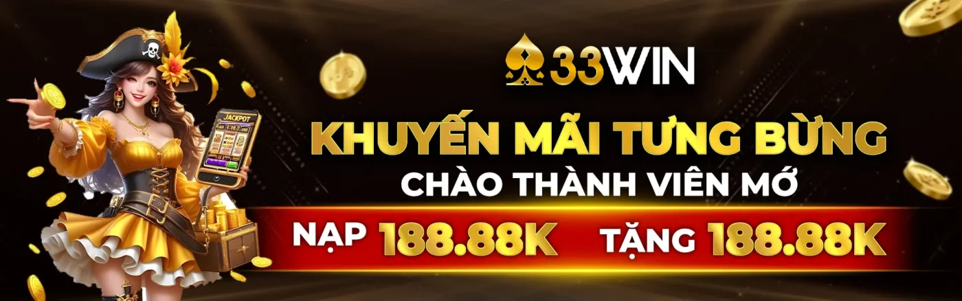 33win banner chào thành viên mới